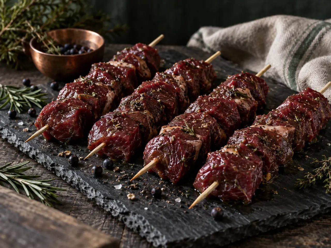 Brochettes de cerf, idée du Chef pour le barbecue